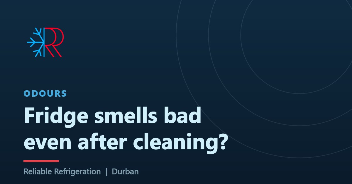Cover graphic: fridge smells bad even after cleaning